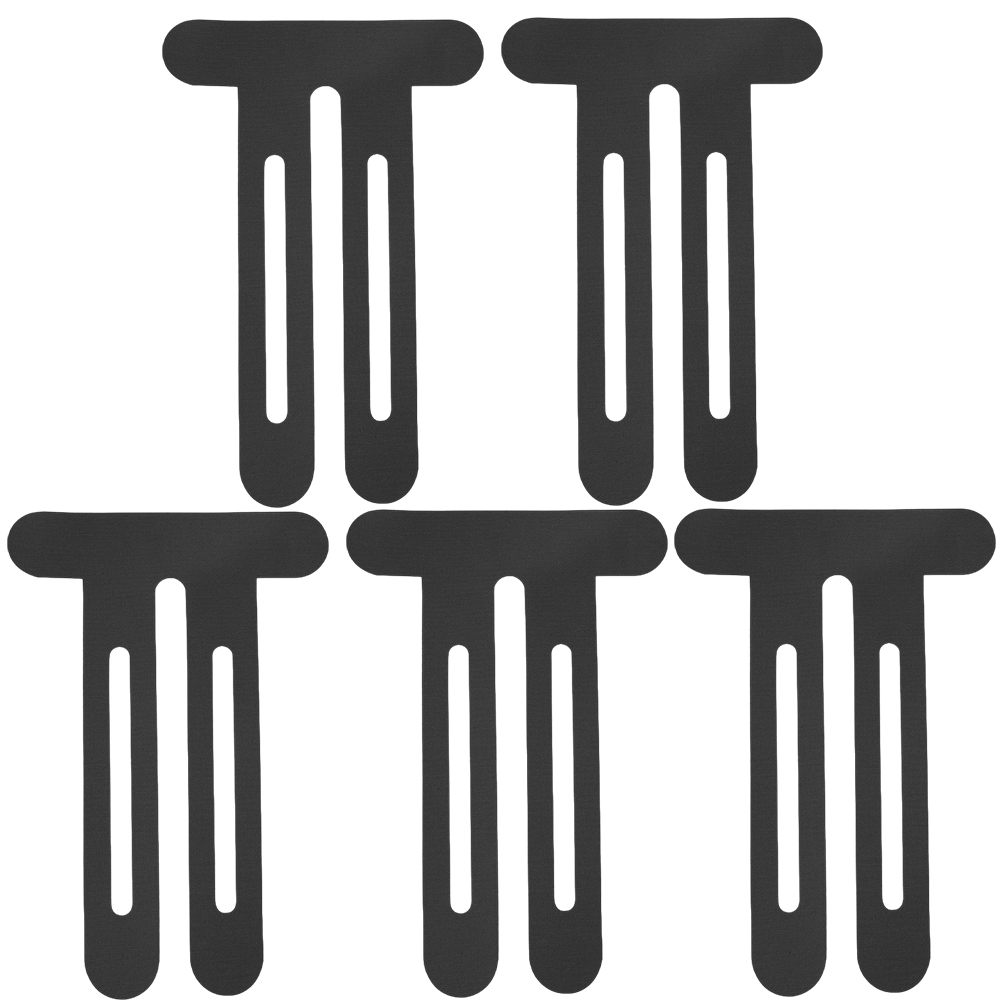 5 stuks voorgesneden kinesiologie tape elastische knie atletische tape sportbescherming patches voor kniesteun en stabiliteit: Black