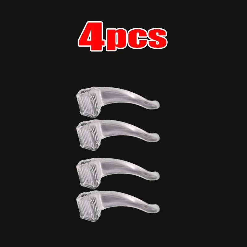 Gancio per l'orecchio in silicone fai-da-te Occhiali antiscivolo Gamba presa Supporto anticaduta Staffa per manica dell'orecchio Dispositivo di fissaggio Accessori per occhiali trasparenti: Argento