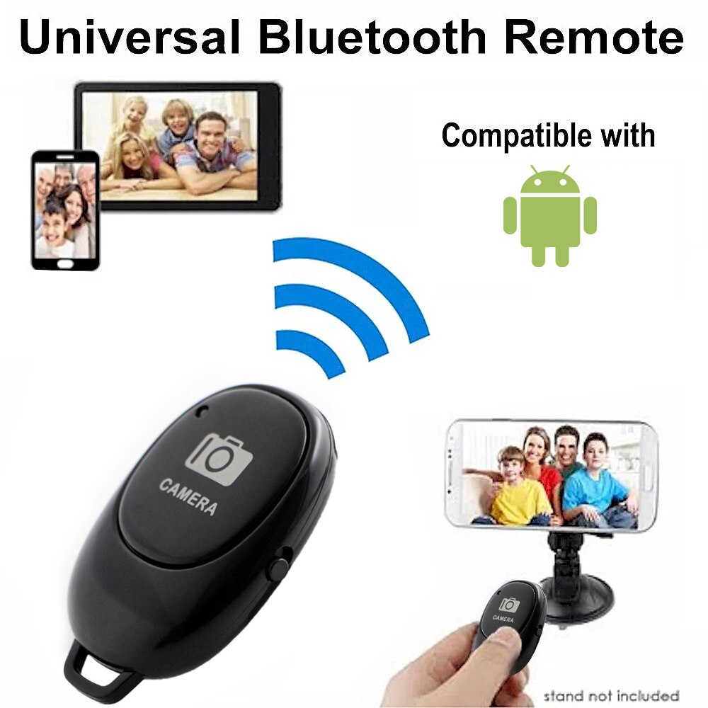 Camera Shutter Remote Control Bluetooth Wireless Selfie Button Clicker Support for Android IOS Smartphones