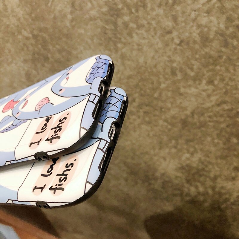 Koko näytön shark puhelinkuoret huawei  p30 p40 mate 30 pro iphone 7 8 plus xr  xs 11 pro max iskunkestävä pehmeä takakansi