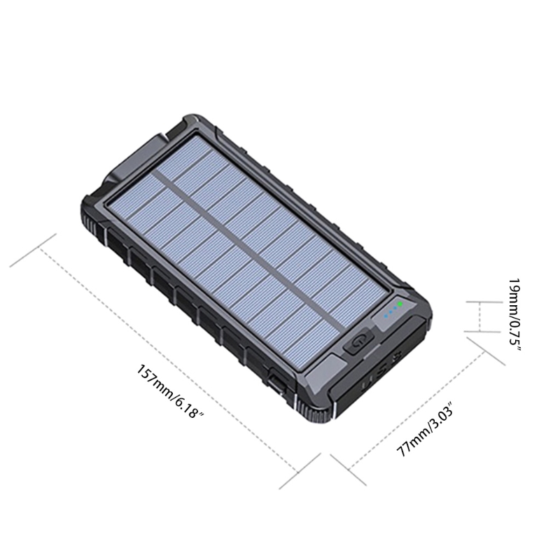 80000mAh Solar Power Bank Fast Charger Large Capacity Waterproof External Battery with Flashlight for Xiaomi Iphone Huawei