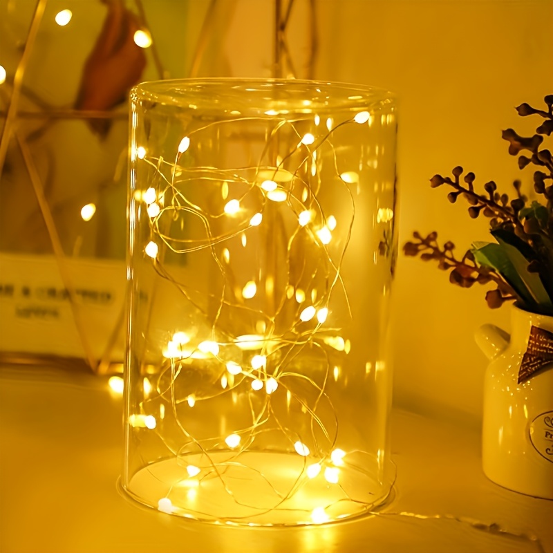 Dimmable USB String Lights Made of Copper Wire, Fairy Lights with Remote Control, Ideal Decor for Bedroom, Ceiling, Christmas