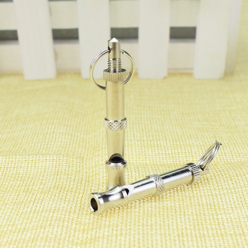 Sifflet à ultrasons pour chien et chat, accessoire d'entraînement à deux tons, flûte ultrasonique pour arrêter d'aboyer, son ultrasonique, outils d'entraînement, porte-clés
