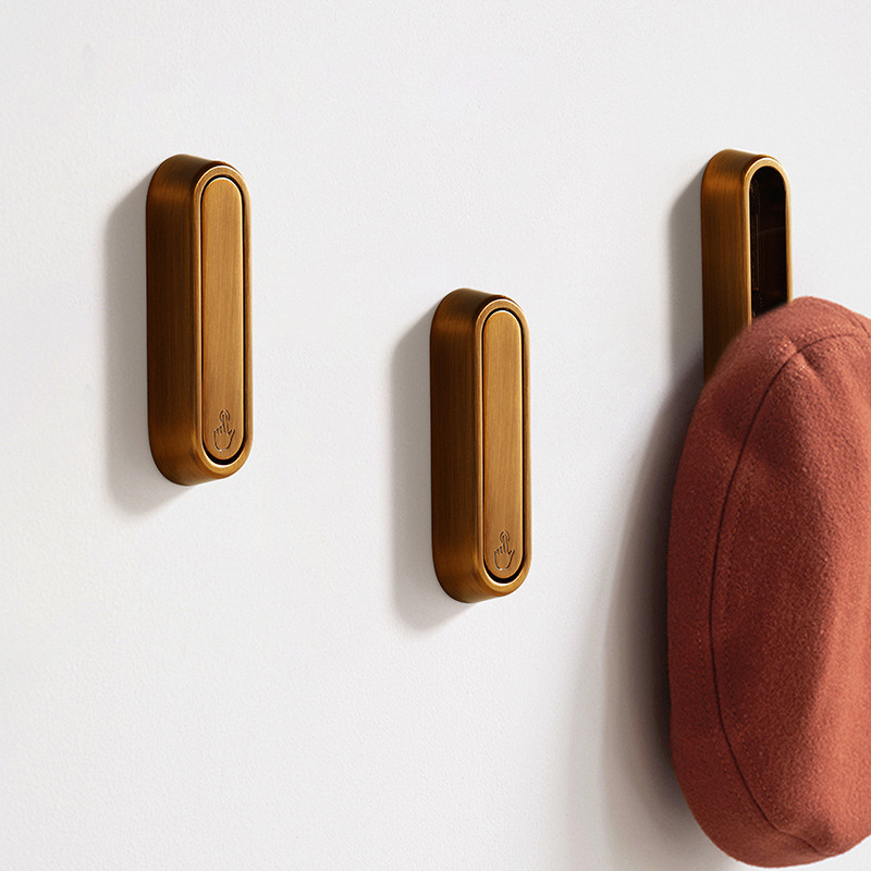 Gancho de pared plegable para bata oculta, toalla, abrigo, gancho de acero inoxidable para el hogar, cocina, baño, colgador de toallas negro mate, 1 Uds.