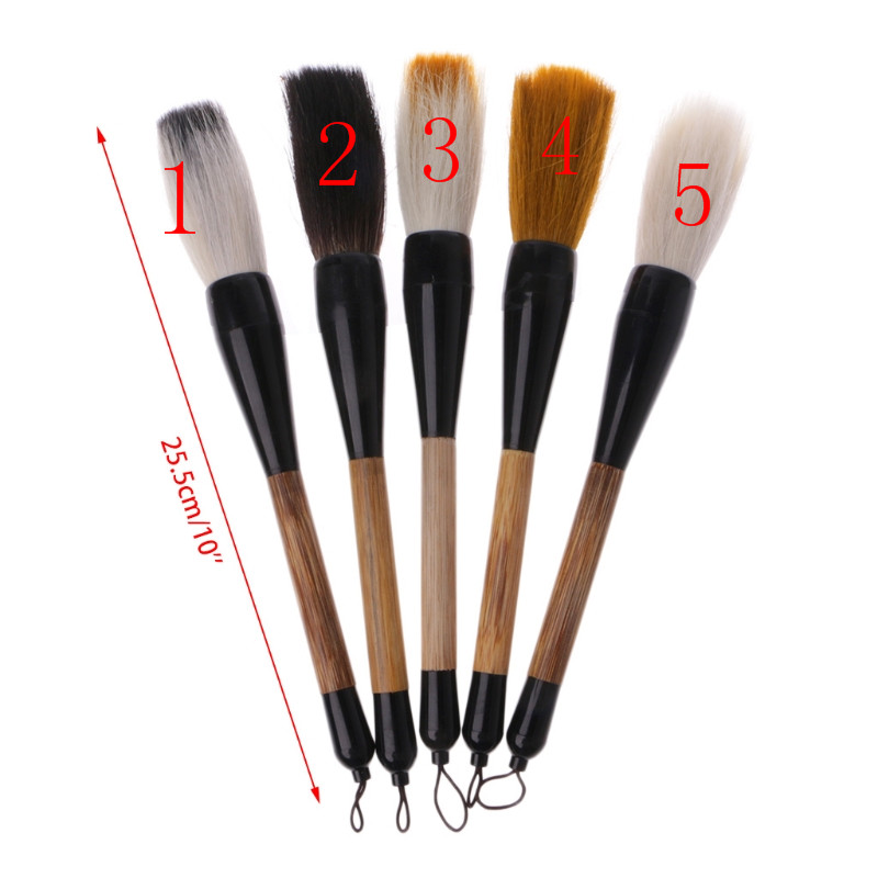 5 arten Chinesische Kalligraphie Pinsel Stift Ziegenhaar Bambus Welle Pinsel Kunst Stationäre Öl Malerei Pinsel