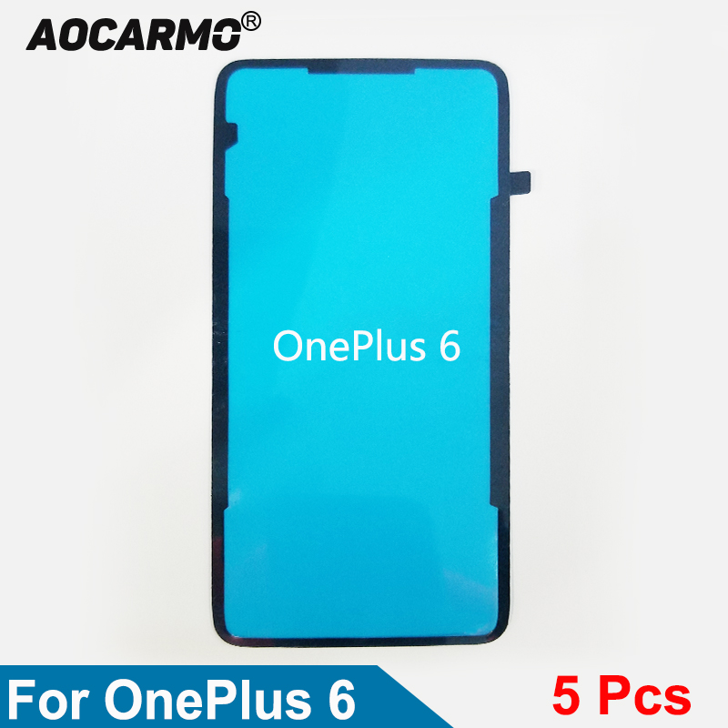 Aocarmo 5 teile/los Für OnePlus 6 1 + 6 Zurück Tür Batterie Abdeckung Anhaftender Aufkleber Klebeband Ersatz