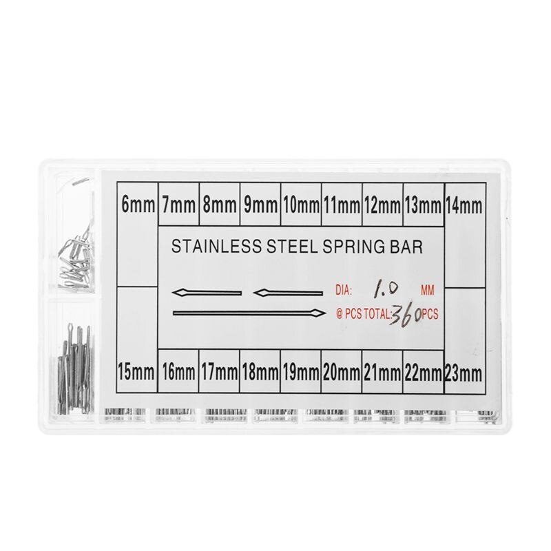 1 set klockstift 1mm diameter reparationsverktyg i rostfritt stål klockarmband tillbehör flera storlekar urmakare universal