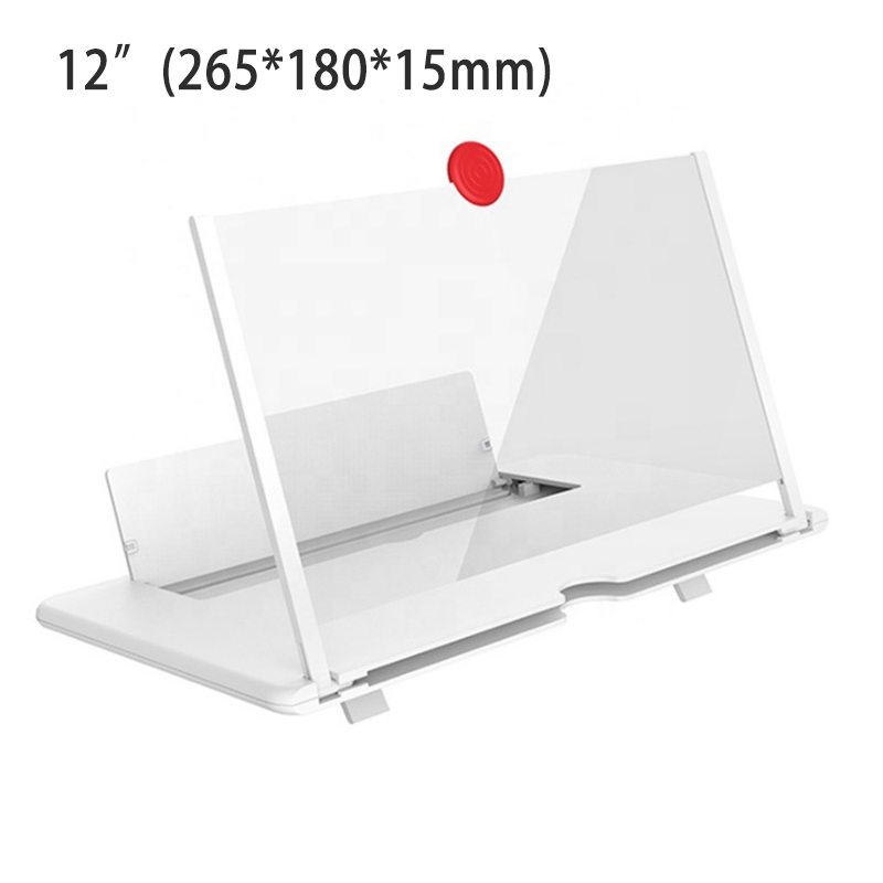 Draagbare Vergrootglas Voor Mobiele Telefoons Vouwen Hd Desktop Screen Versterker Telefoon Rack Versterker Stand Bureau Houder Beugel: SILVER