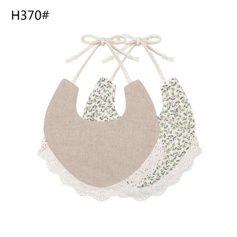 Floral Vintage Newborn Double Side Bibs Boys Girls Bandana Cotton Saliva Towel Baby Tassel Saliva Towel Double Side Bibs