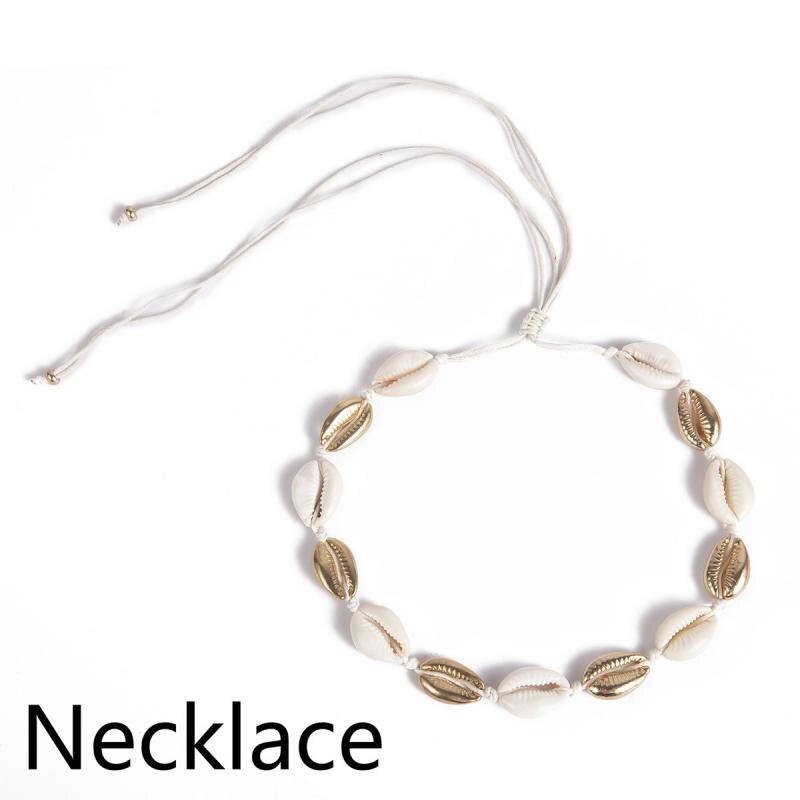 Simple and Stylish Bohemian Shell Necklace And Bracelet Decorate Jewelry Suitable for Everyday Best: 03