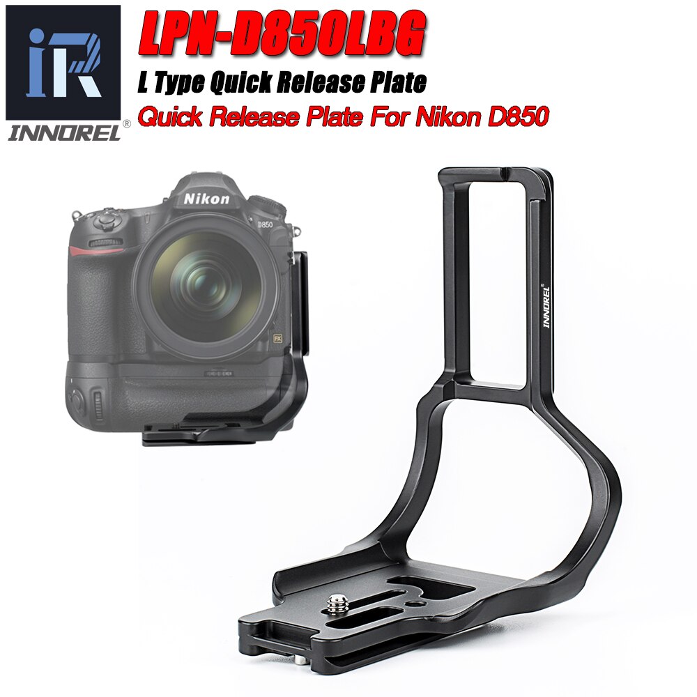 Soporte en L para cámara de LPN-D850LBG, placa en L de liberación rápida, tornillo de 1/4 pulgadas, Arca Swiss, disparo de vídeo Vertical para Nikon D850 DSLR, cabeza de trípode