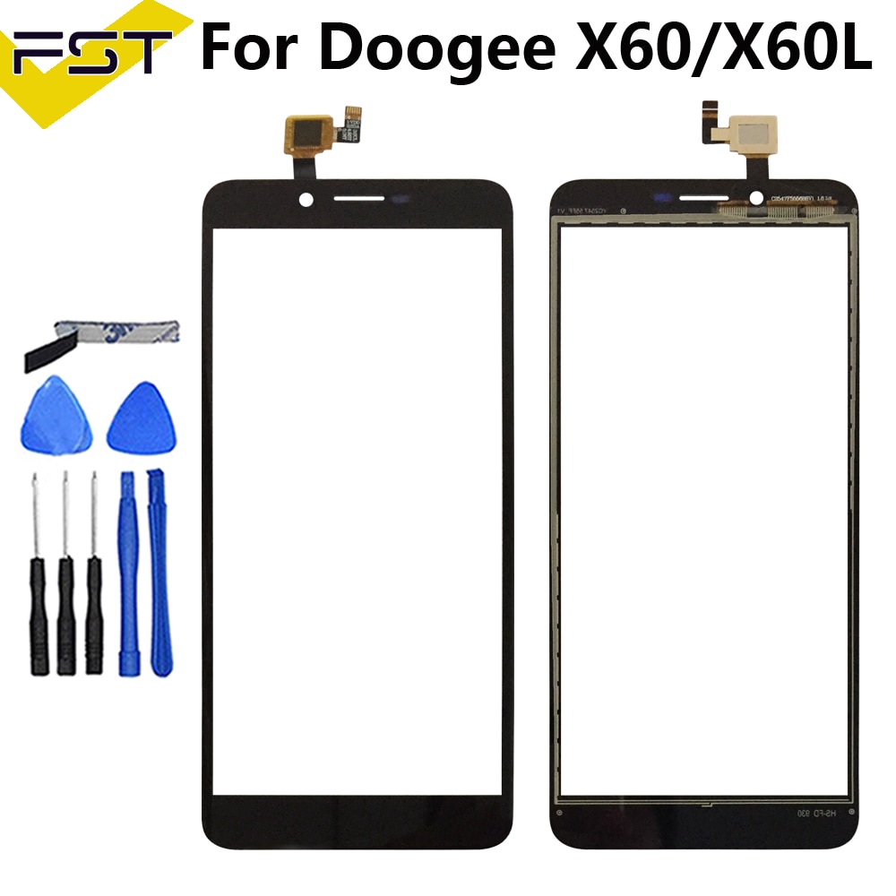 Écran tactile noir 5.5 pouces pour Doogee X60 X60L, pièces de réparation parfaites, capteur de verre, lentille pour téléphone Doogee X60L + outils