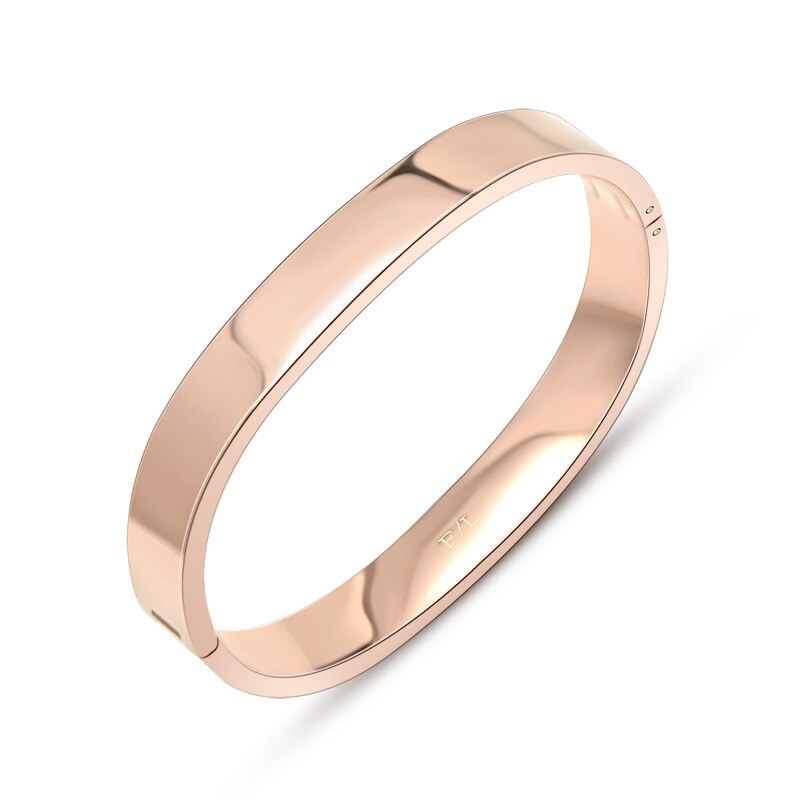 Venda quente Estilo Simples Rose Gold Cor/Cor Ouro/Preto/Cor Prata Pulseira de Aço Inoxidável Para O Amante