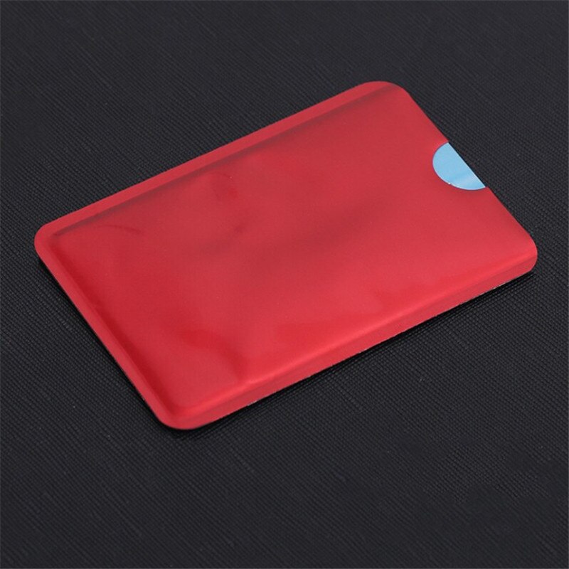 10 Pcs/Pack Anti-theft Reader Lock Bank ID Case Anti Rfid Blocking Card Holder Smart Safety Protection Metal Credit Card Holder: Red