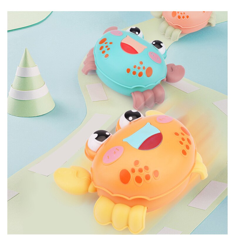 Bonitos juguetes clásicos de cuerda de plástico para gatear cangrejos, juguetes de cuerda para bebés, juguetes de agua para niños