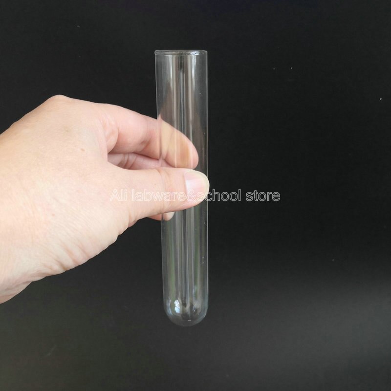 lab 25x150mm glass round-bottom 1.5mm thickenss test tubes for school experiments