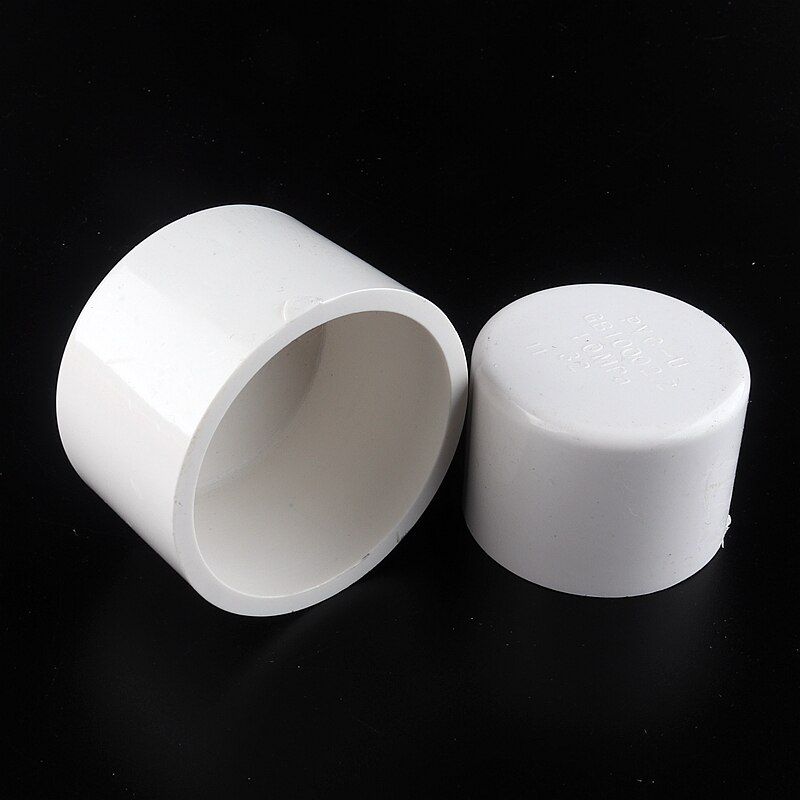5~100pcs Size 20~50mm PVC Water Supply Pipe End Plug Connector Plastic End Cap Fittings Irrigation System Watering White Parts