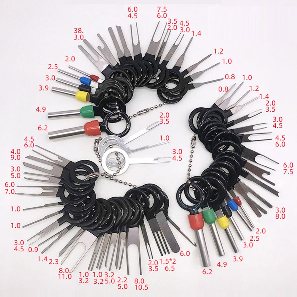 59Pcs Car Terminal Removal Tool Wire Plug Connector Extractor Puller Release Pin Extractor Kit For CarPlug Repair Tool