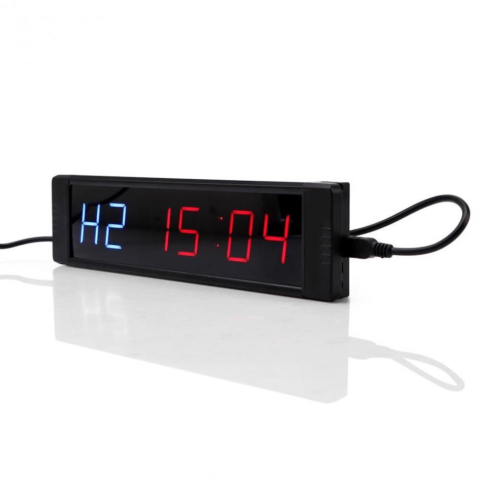 Led display display timer programmerbar intervall timer väggklocka med fjärrkontroll för gym fitness träning stoppur intervall timer