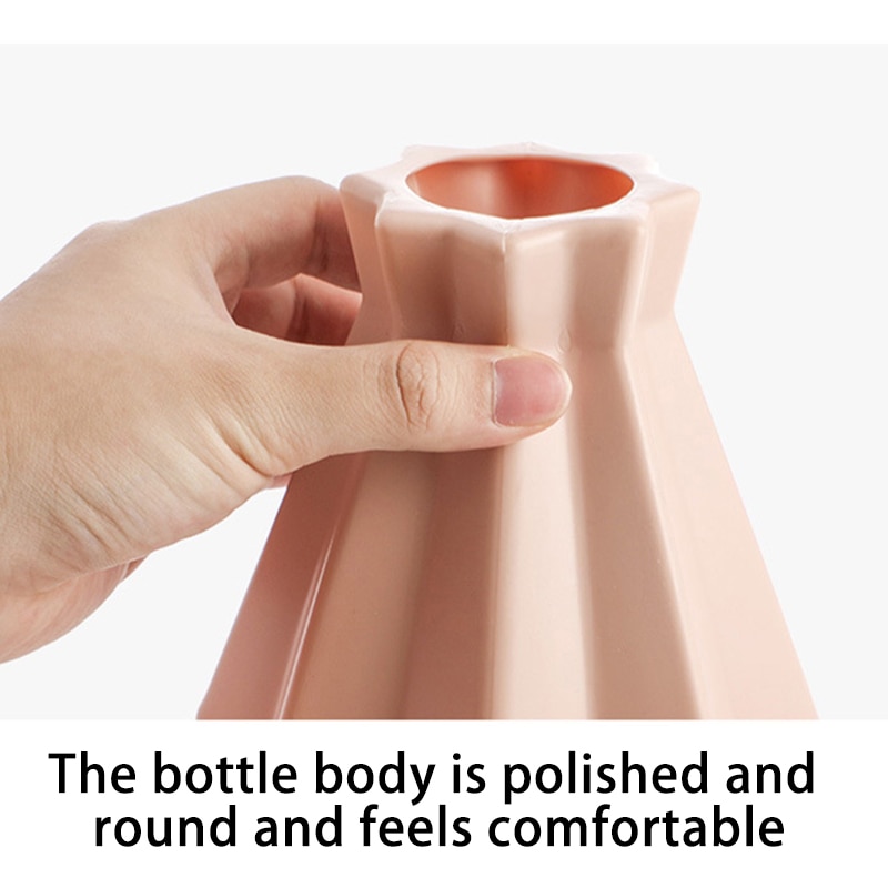 1Pcs PE Big Belly/Diamond/Tree Shape Vase Flower Imitation Ceramic Plastic Flower Vase Flower Basket Nordic Style