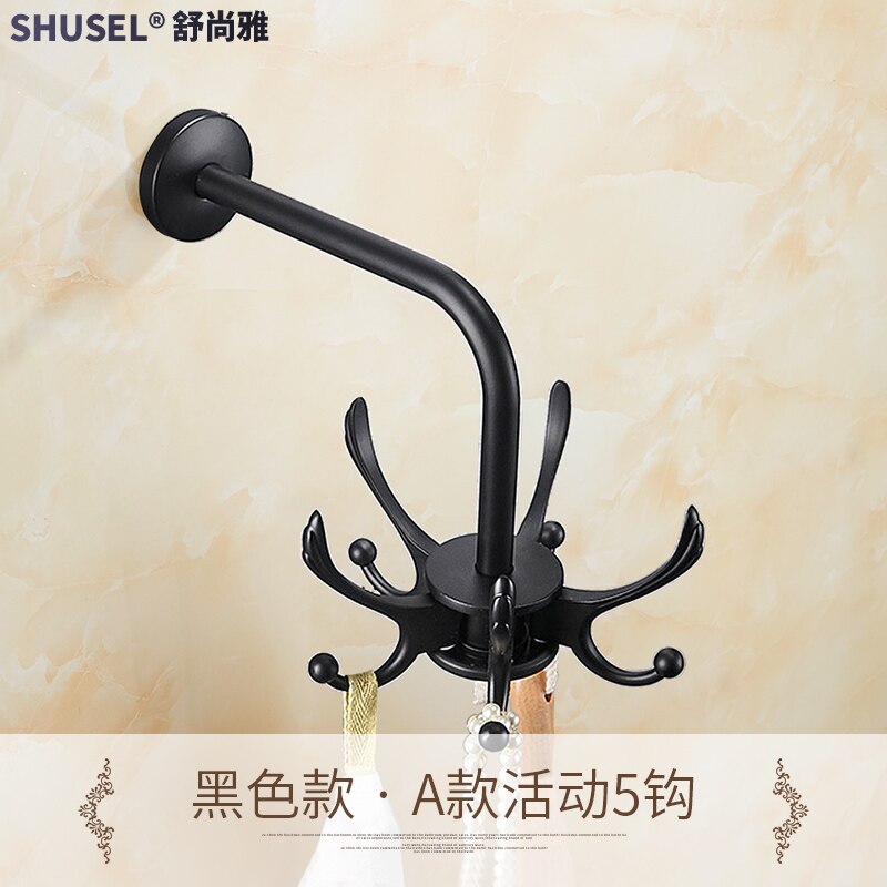 Slaapkamer Beweegbare Kleding Haak Europese Stijl Haak Kledingrek Muur Opknoping Enkele Haak Gouden Antieke Jas Rack Roterende