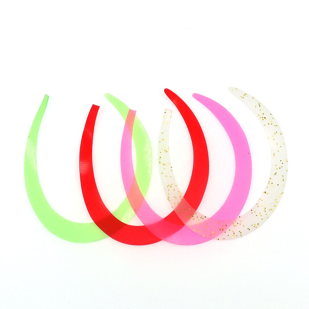 Wifreo 100pcs Size M Razer Thin Pike Salmon Steelhead Saterwater Fly Tying Wiggle Tail for Streamers Pink White Green Red Orange