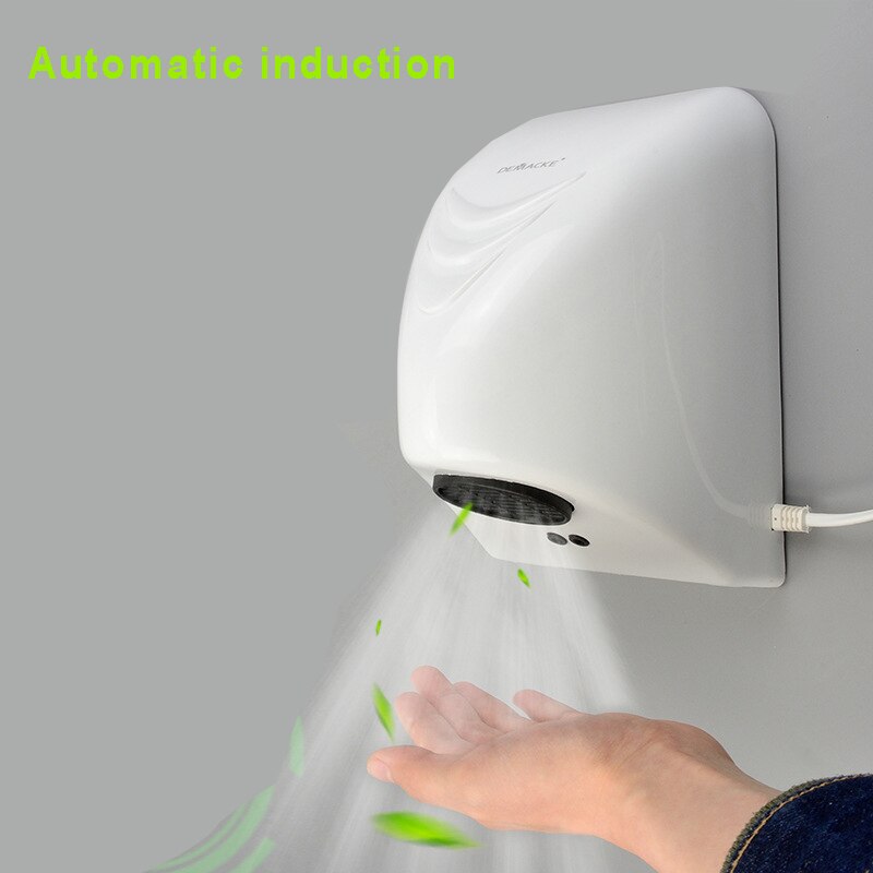 Hotel automatisk håndtørrer automatisk håndtørrer sensor husholdnings håndtørreapparat badeværelse luft elvarmer vind 1000w