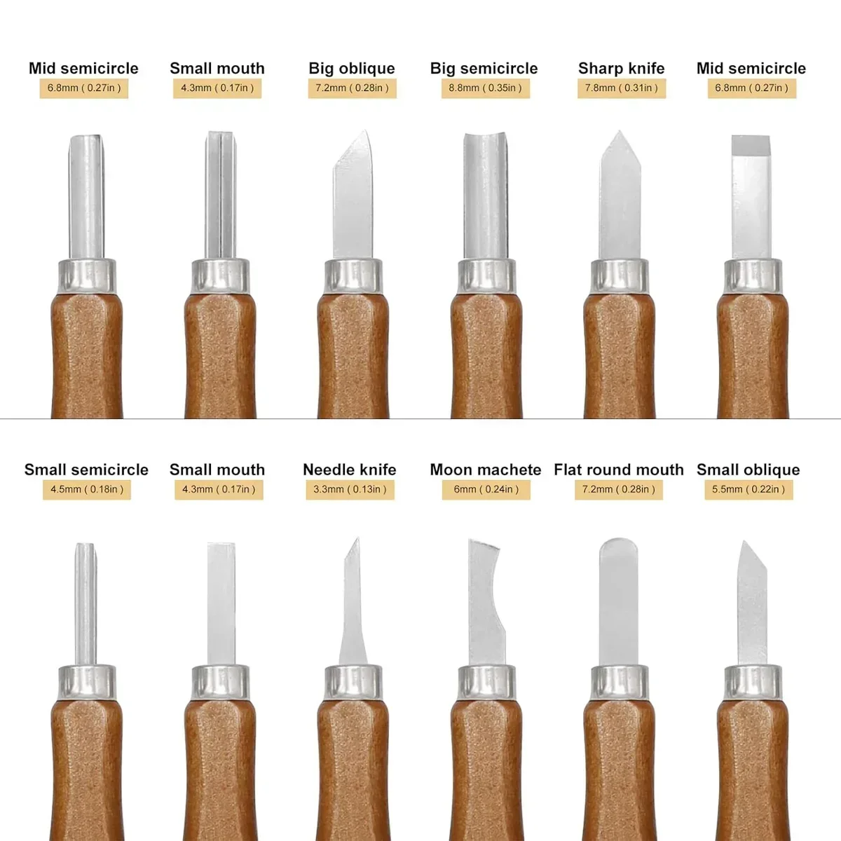 12 Piece Set Of Soft Wood Carving Knife Set Art Carving Knife Set Suitable For DIY Carving Carpenter Experts And Beginners