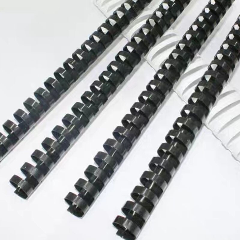 100 unids/caja 21 anillos PVC vinculante delantales 20-80 hojas A4 documentos peine encuadernación 6/8/10/12mm Notebook Oficina máquina suministros