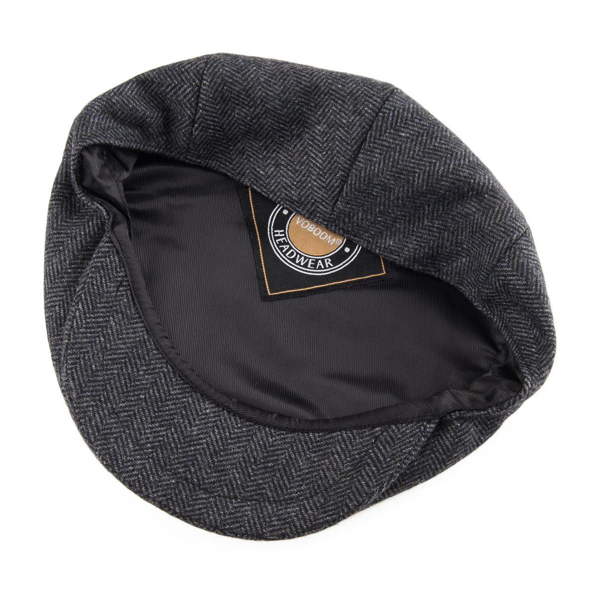 VOBOOM – casquette plate à chevrons, 50% laine Tweed, chapeau de taxi, NewsboyCap Bunnet Paddy Dai, coupe-fromage, chapeaux de conduite