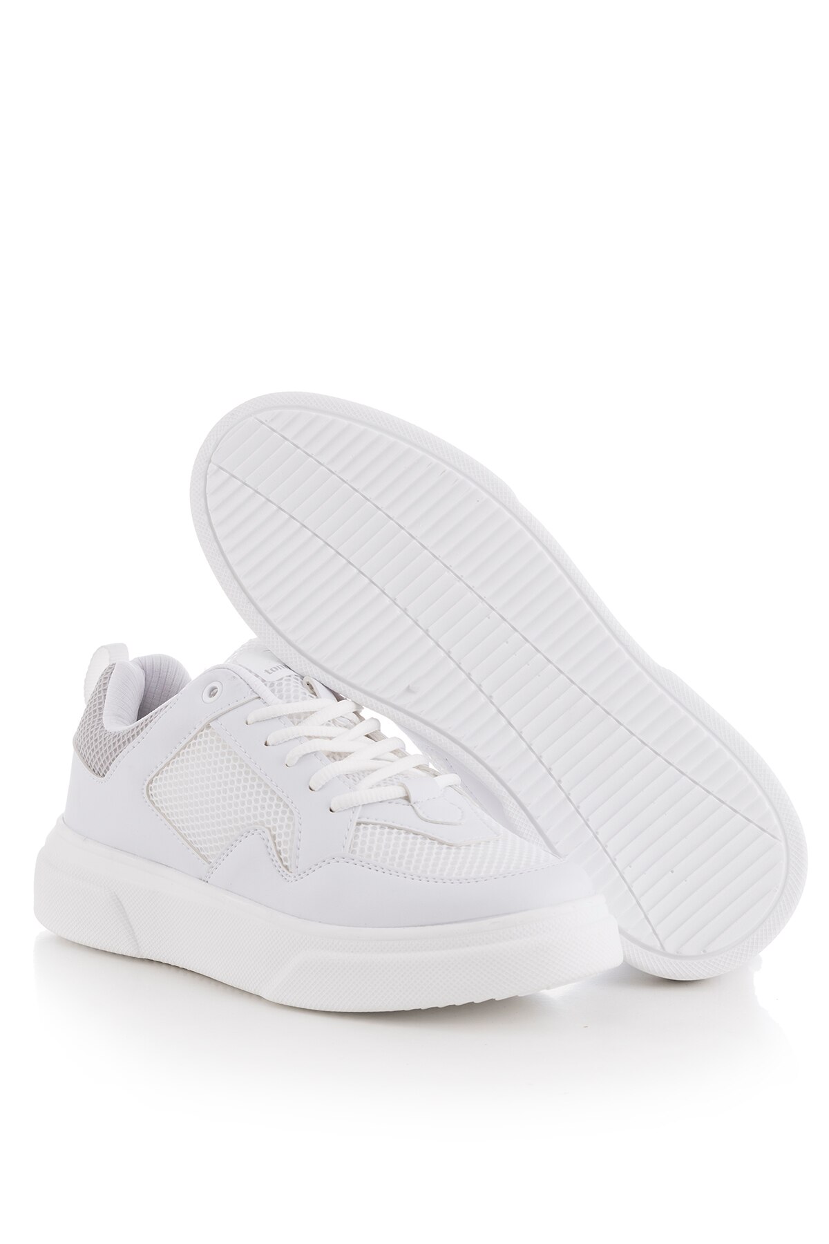 Tonny-Zapatillas deportivas de imitación de cuero para hombre, Calzado cómodo y antideslizante, color blanco claro y gris, TBASL-0 _ 216