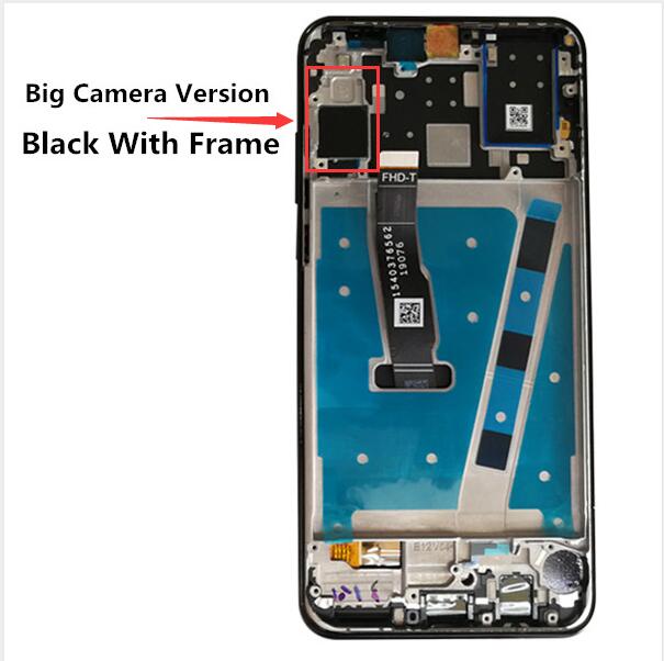 2312*1080 AAA LCD Mit Rahmen Für HUAWEI P30 Lite Lcd Display Bildschirm Für HUAWEI P30 Lite Bildschirm nova 4e MAR-LX1 LX2 AL01: Black Big Camera