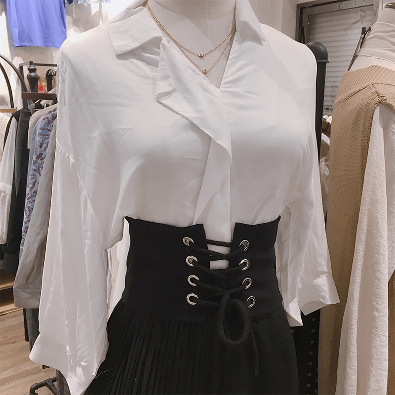 Cinturón ancho para mujer faja ancha elástica corsé decoración de cintura accesorios de la camisa blanca ceinture femme fajas QZ0023