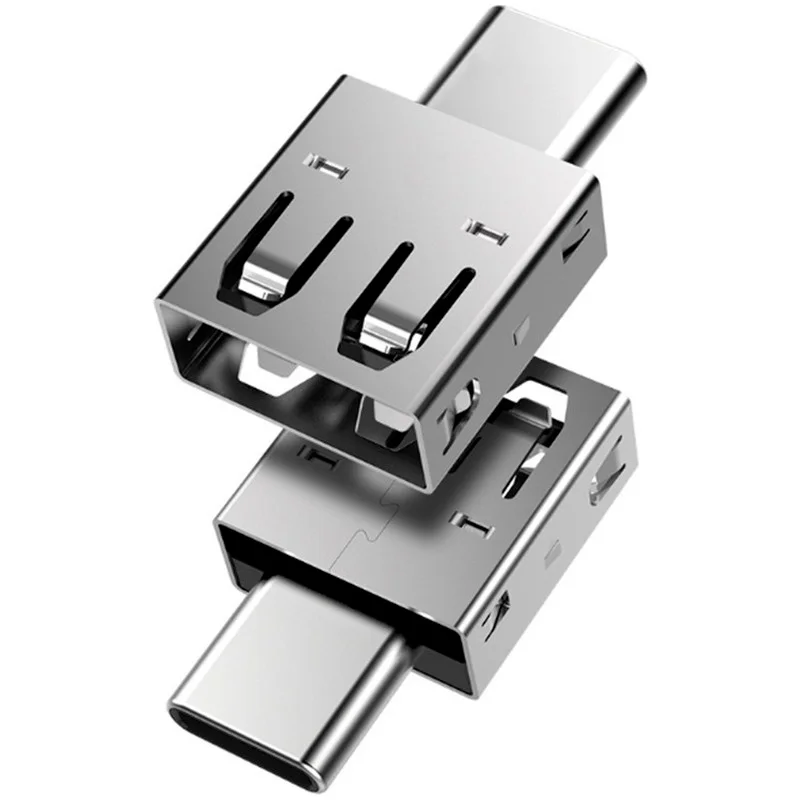 Otg Adapter Type-c To Usb Android Phone U Disk Adapter OTG Converter Supports OTG Micro USB Interface Device Metal