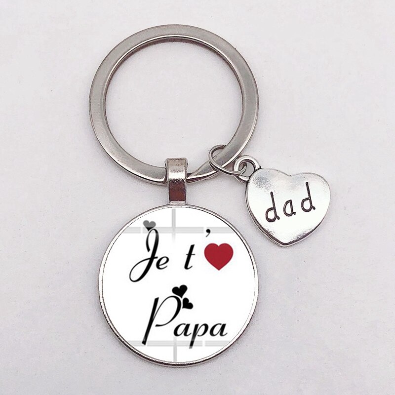 Jeg elsker pappa nøkkelring pappa er en superhelt anheng glass nøkkelring farsdag beste