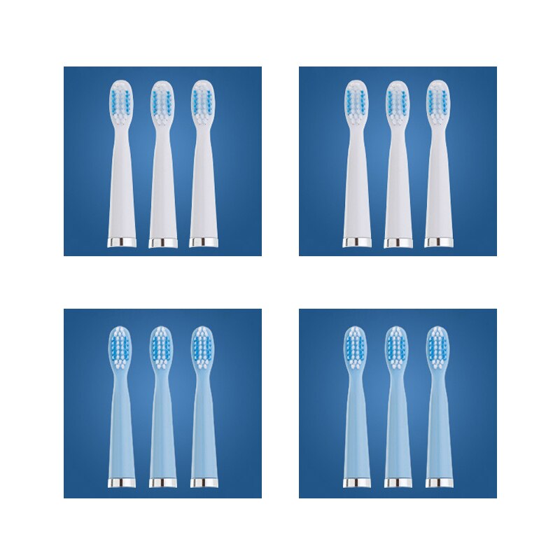 Ultrasonic Electric Toothbrush With 4PCS Replacement Brush Heads 32000 High Frequency Sonic Vibration IPX7 Waterproof Toothbrush: 12PCS Brush Heads 01
