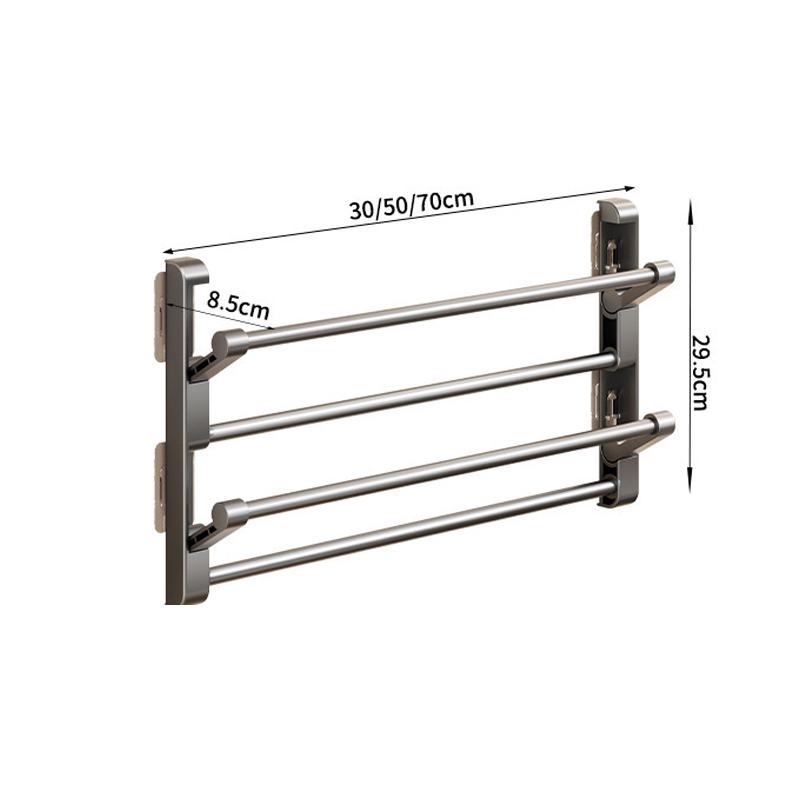 Wieszak na kapcie łazienkowe montowany na ścianie bez dziurkacza Dwuwarstwowy wieszak na kapcie Półka na buty Składany stojak na kapcie Organizer na buty
