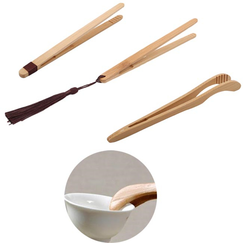 Food Tongs Bamboo Tea Clips Kitchen Utensils With String Tea Cookie Tools Multi-Function Candy Fruit Salad Small Tools