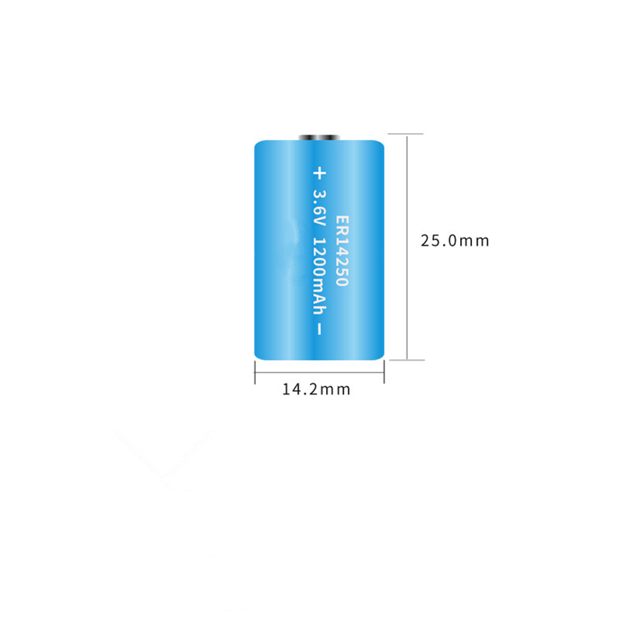 2 Stks/partij 3.7V 14250 Oplaadbare Lithiumbatterij Ls14250 Er 14250H 1/2-R6 1/2 Aa 1200Mah Oplaadbare Er14250 Lithiumbatterij