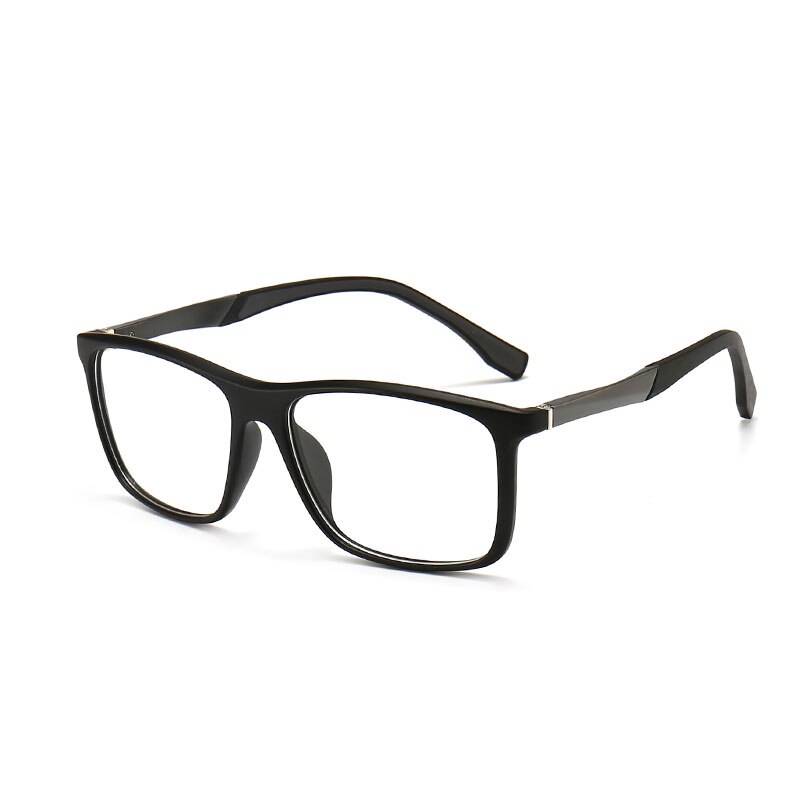 TR90 Sport Eyeglasses Big Vision Men Women Aluminum Magnesium Optical Spectacle For Prescription Glasses Frame Myopia Reading: Matt Black Grey