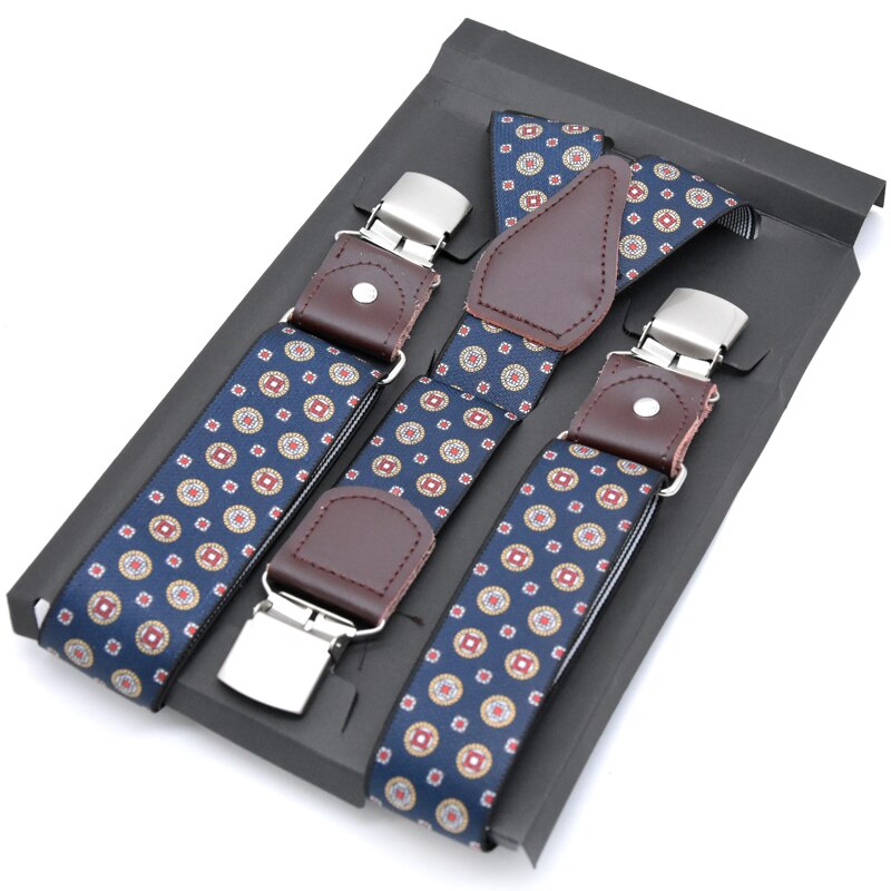 Men&#39;s Suspenders Leather Suspender Men Casual Suspensorios Trousers Strap 3.5*120cm For Dad Tirantes
