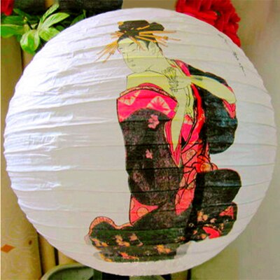 Lámpara de techo con forma de farolillo, estilo japonés, 40cm: 3