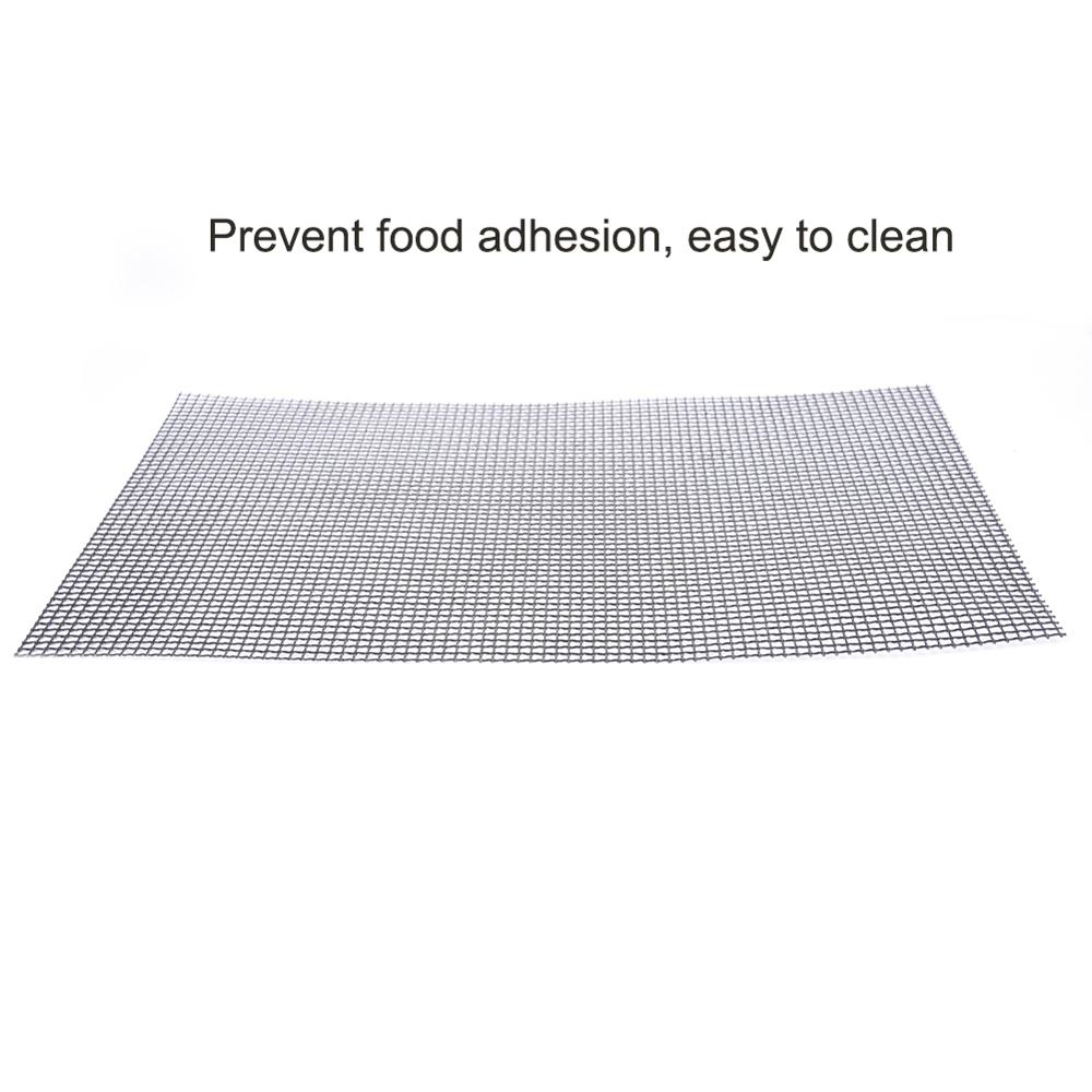 30 x 40 x 0.2cm ikke-pinne bbq grille netting matt grillmatte gitter form bbq matt varmebestandig barbacoa grillmatte