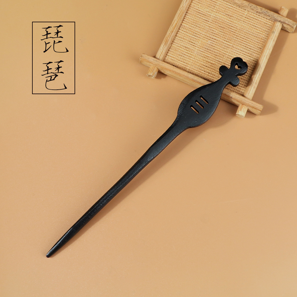 Bâton de cheveux chinois en bois, 16 styles, Hanfu traditionnel, fête, épingle à cheveux en bois sculpté à la main, couvre-chef pour femmes, accessoires de baguettes: GRIS