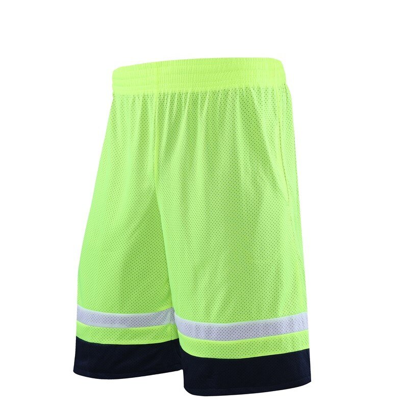 HOWE AO Summer Men's Basketball Shorts Breathable Running Fitness Shorts With Pockets Drawstring Sports short: Green / XL