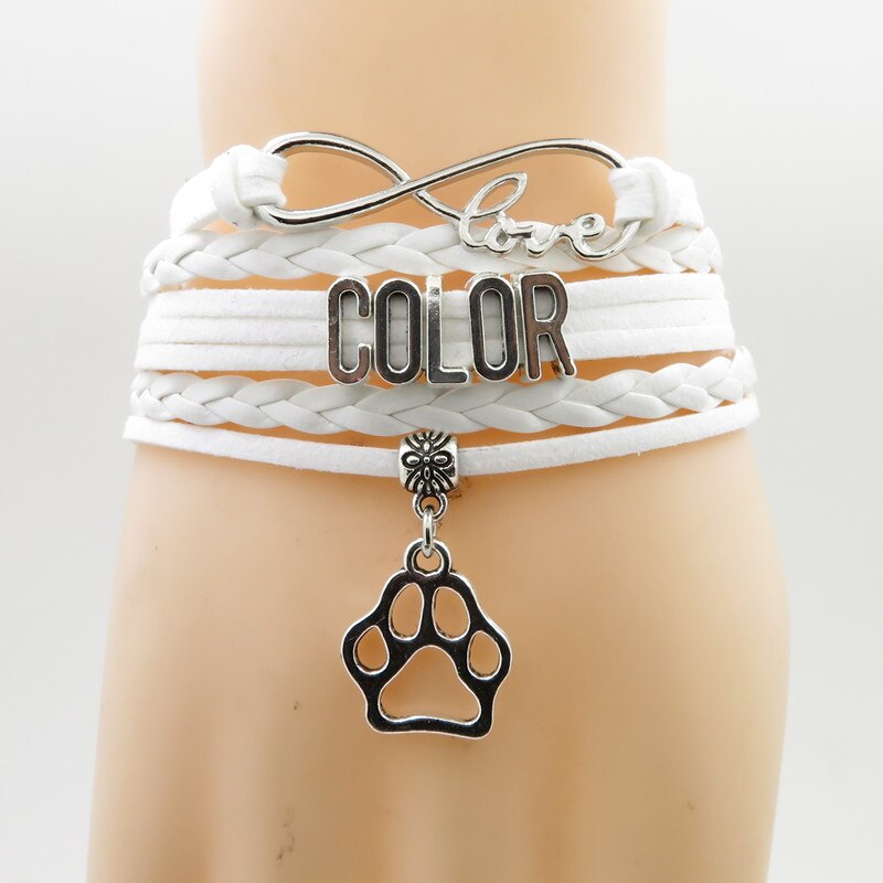 Infinity Liefde Maine Coon Kat Mom Armband Pet Charm Vrouwen En Mannen Armbanden: White