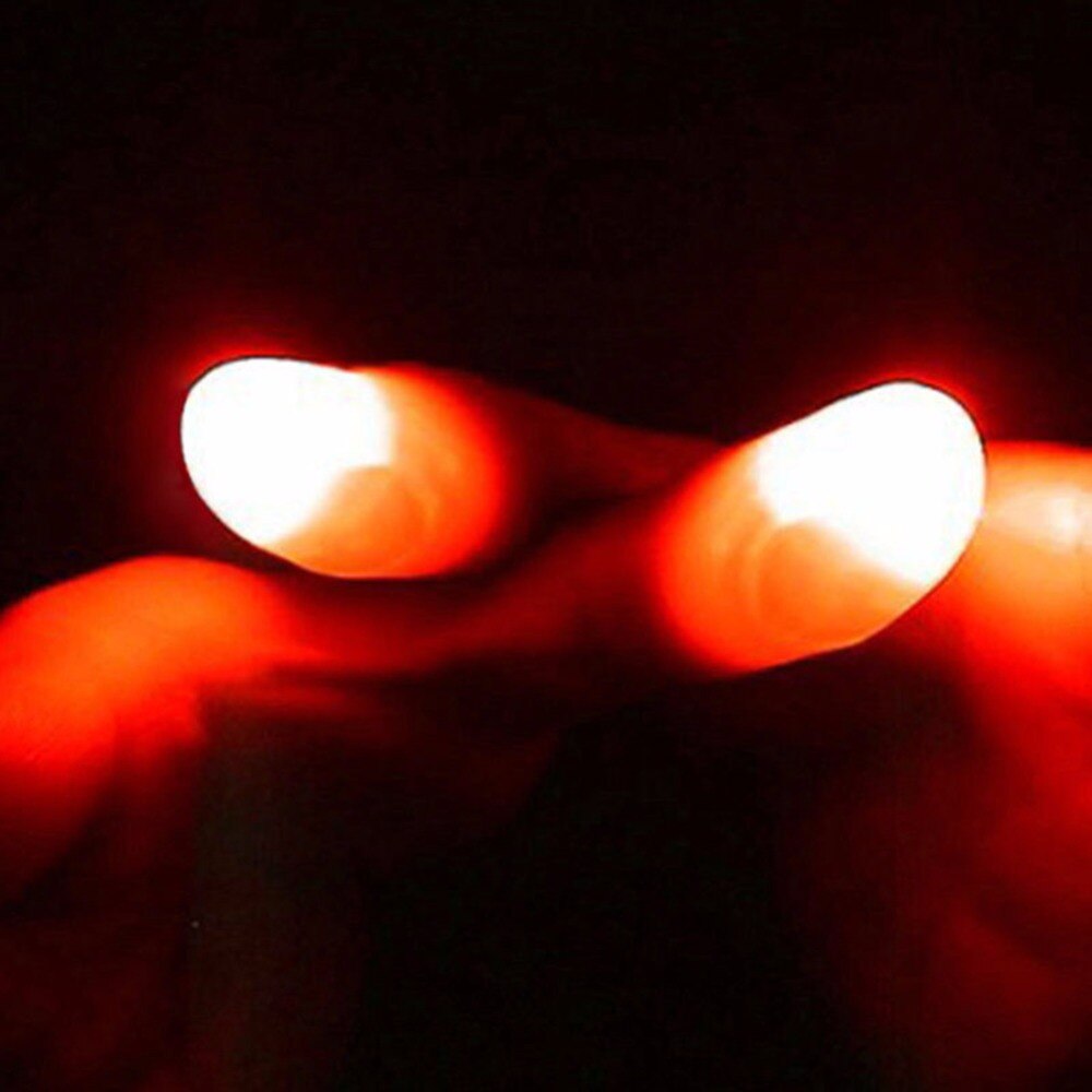 Accessoires de doigt lumineux, jouets créatifs et amusants, 1 paire de doigts lumineux magiques, accessoires de fête de Festival bleu, jouet de fête lumineux d'halloween