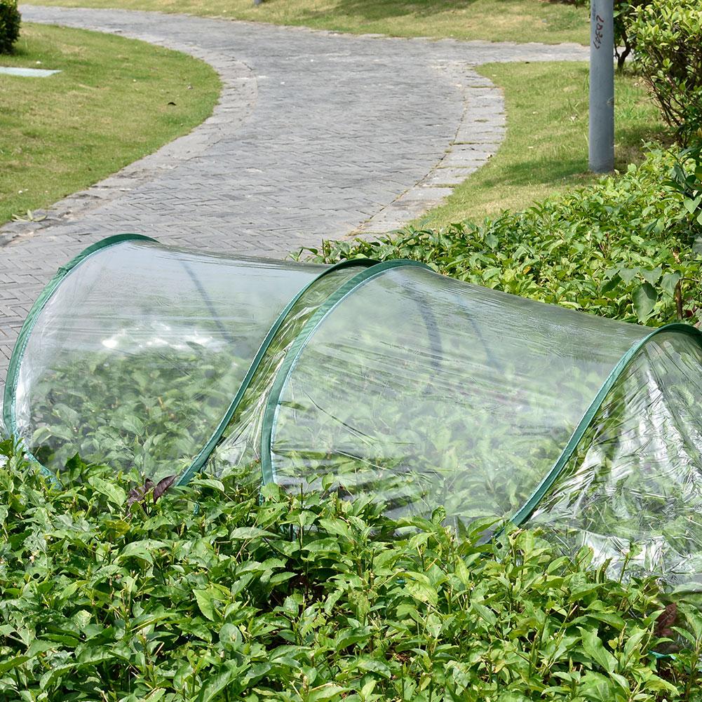 Garden Tunnel Greenhouse Plants Metal Frame Protector Roof Panels Foil Hothouse Planting Vegetable Seedling: Default Title