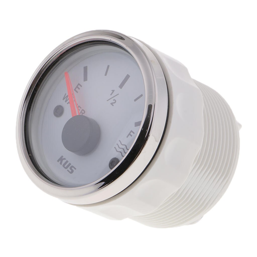 Water Tank Level Gauge 240-33ohms 12/24V 52mm 2” White for Boats