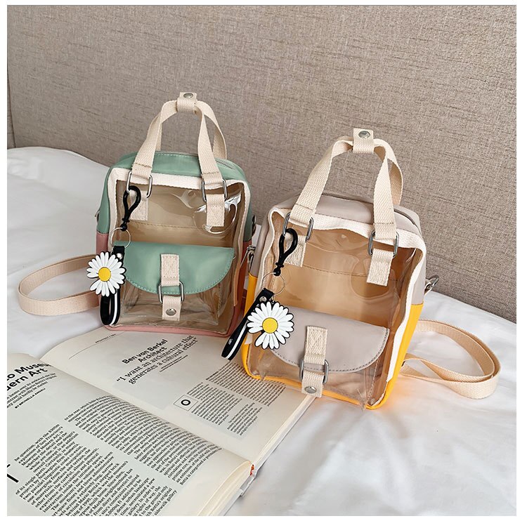 Damestas lente en zomer donut kleine schoudertas pvc transparante jelly bag multifunctionele schoudertas